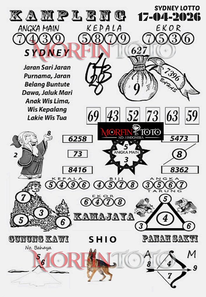 SYAIR TOGEL KAMPLENG SYDNEY LOTTO 17 APRIL 2026