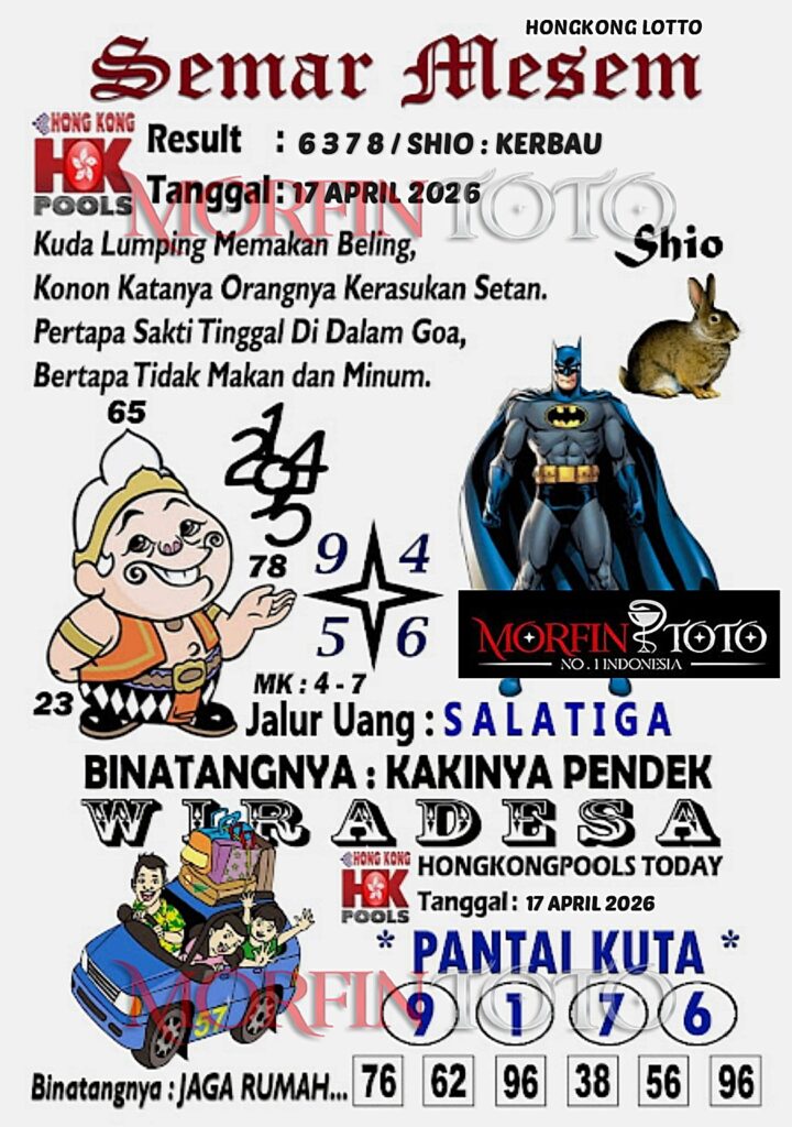 SYAIR TOGEL SEMAR MESEM  HONGKONG LOTTO 17 APRIL 2026