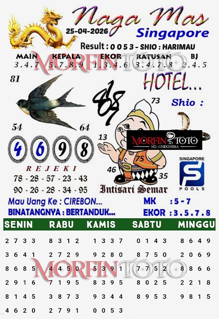 SYAIR TOGEL SINGAPORE NAGA MAS 25  MARET 2026