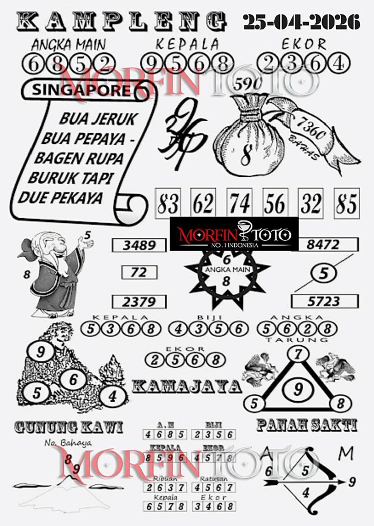 SYAIR TOGEL SINGAPORE KAMPLENG 25  MARET 2026