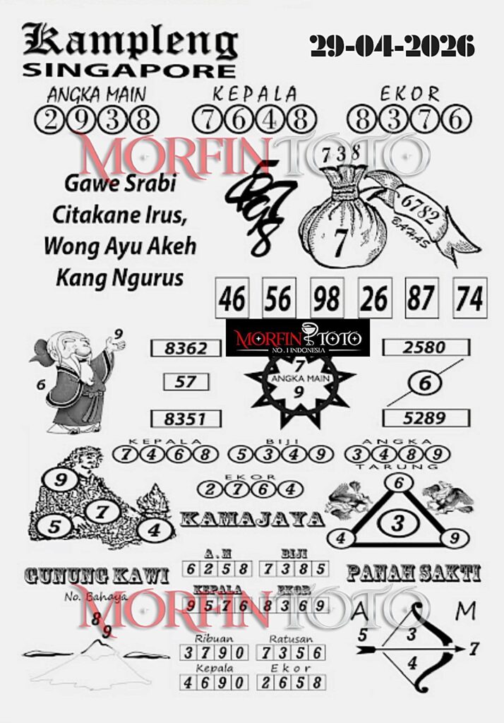 SYAIR TOGEL SINGAPORE KAMPLENG 29 APRIL 2026