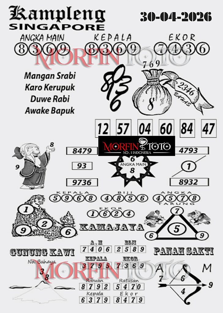 SYAIR TOGEL SINGAPORE KAMPLENG 30 APRIL 2026
