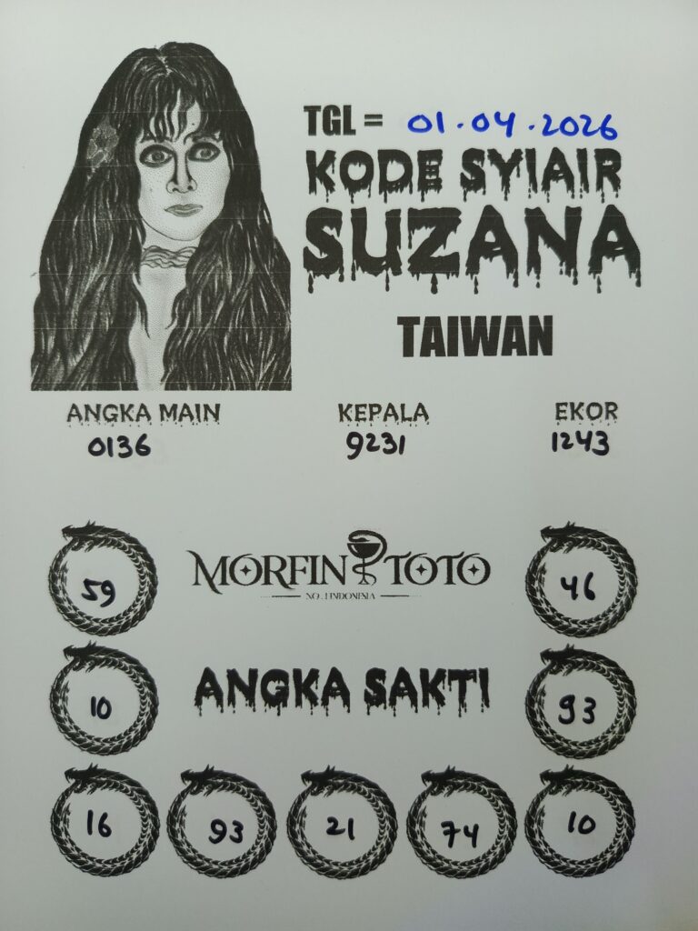 SYAIR TOGEL SUZANA TAIWAN 01 APRIL 2026