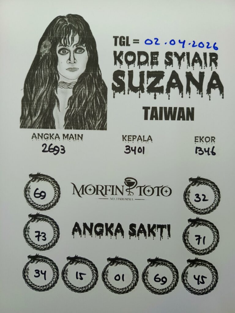 SYAIR TOGEL SUZANA TAIWAN  02 APRIL 2026