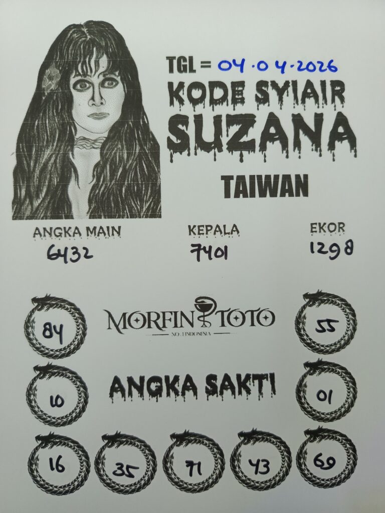 SYAIR TOGEL SUZANA TAIWAN 04 APRIL 2026