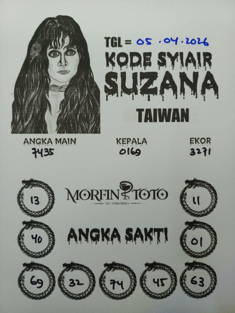 SYAIR TOGEL SUZANA TAIWAN 05 APRIL 2026