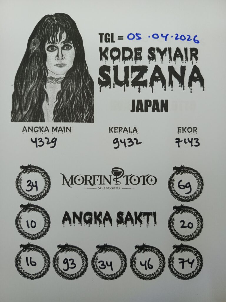 SYAIR TOGEL SUZANA JAPAN 05 APRIL 2026
