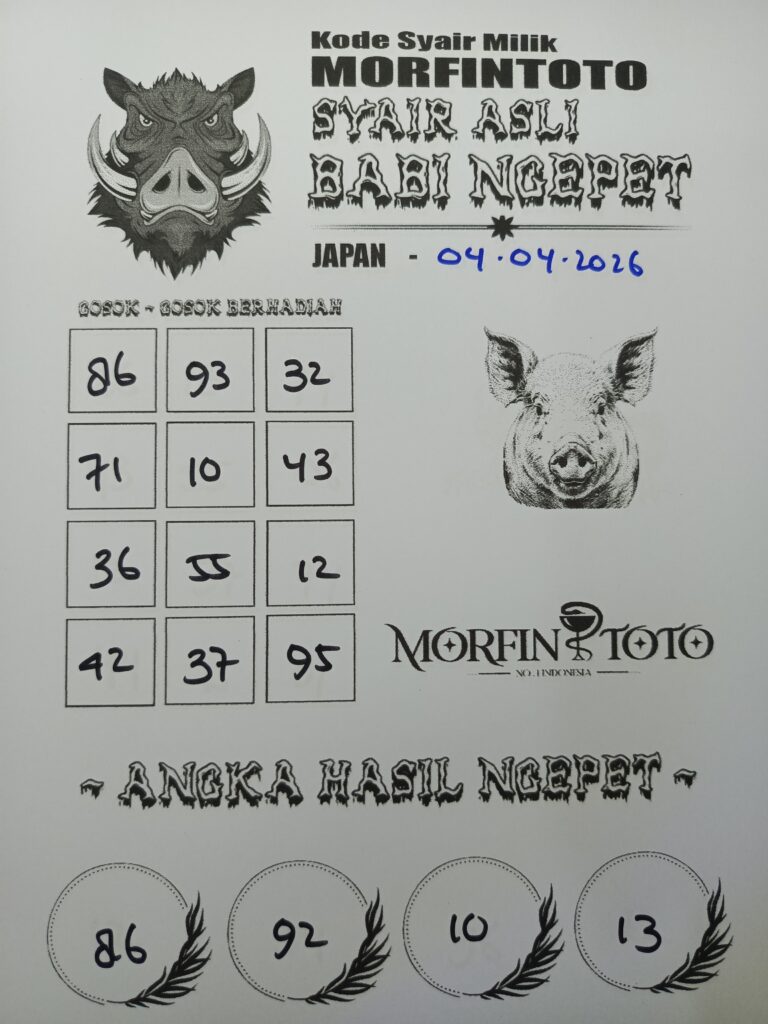 SYAIR TOGEL BABI NGEPET JAPAN 04 APRIL 2026