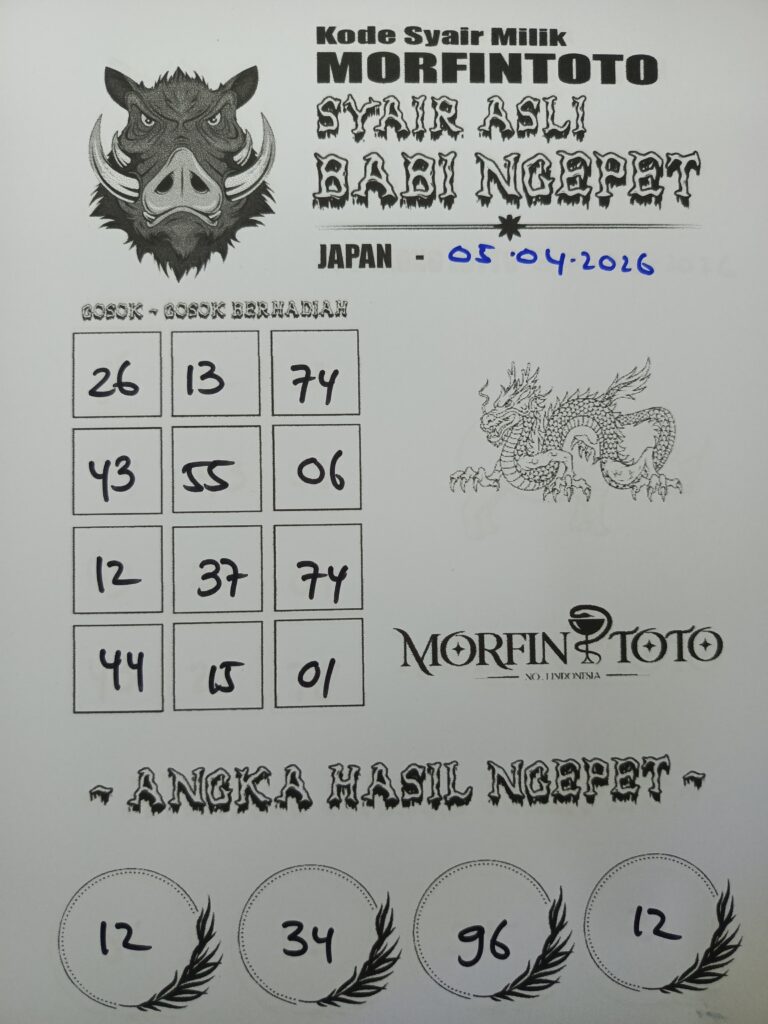 SYAIR TOGEL BABI NGEPET JAPAN 05 APRIL 2026