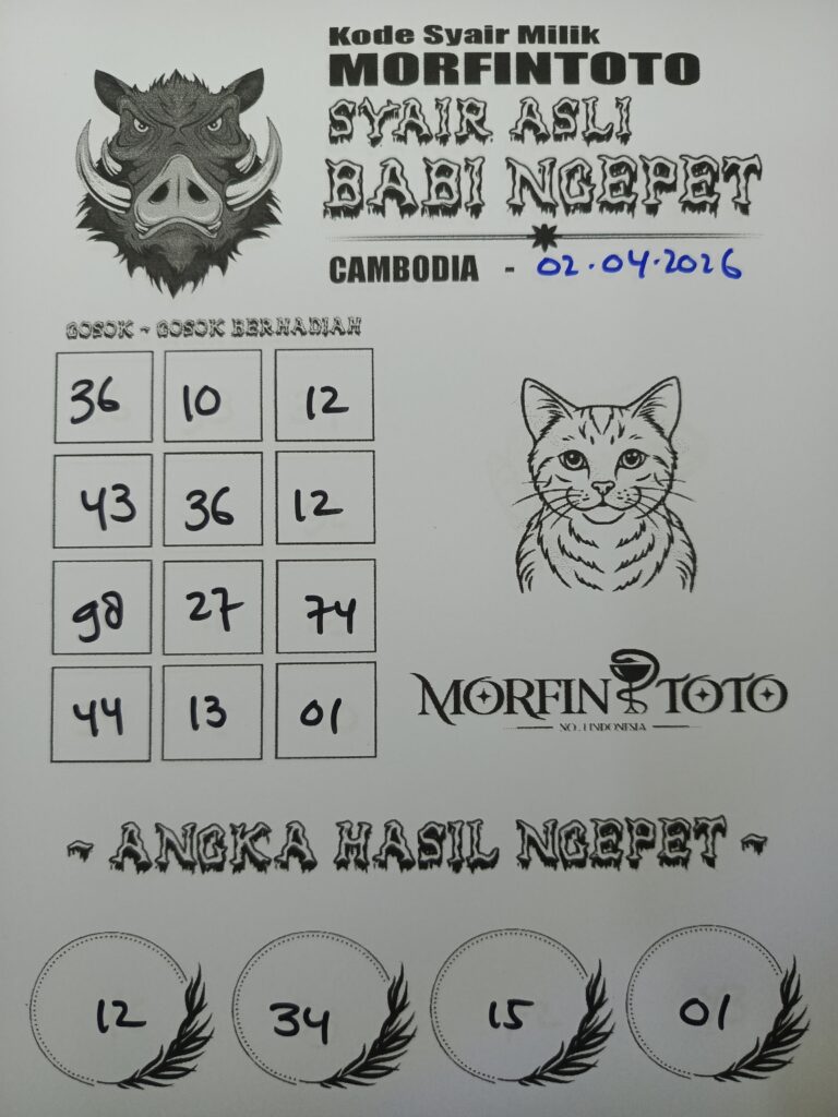 SYAIR TOGEL BABI NGEPET CAMBODIA 02 APRIL 2026