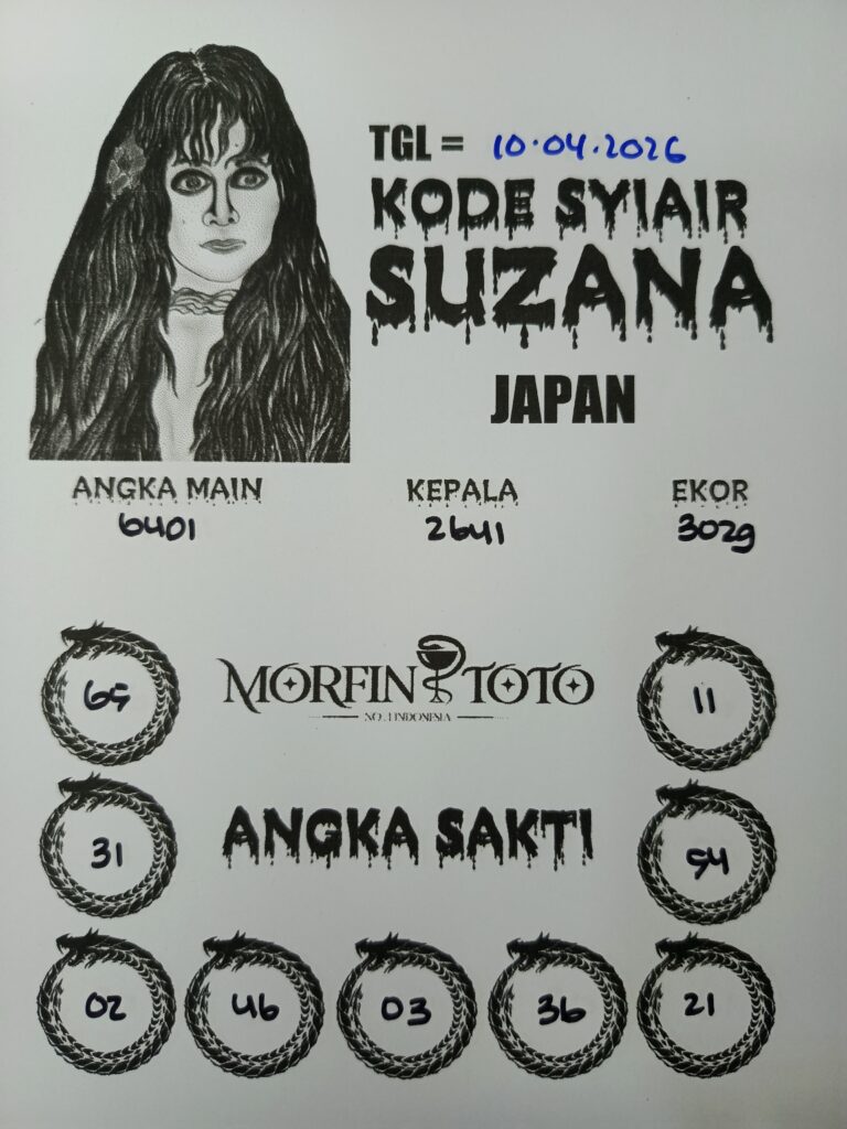SYAIR TOGEL SUZANA JAPAN 10 APRIL 2026