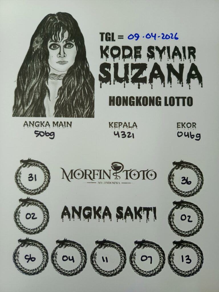 SYAIR TOGEL SUZANA HONGKONG LOTTO 09 APRIL 2026