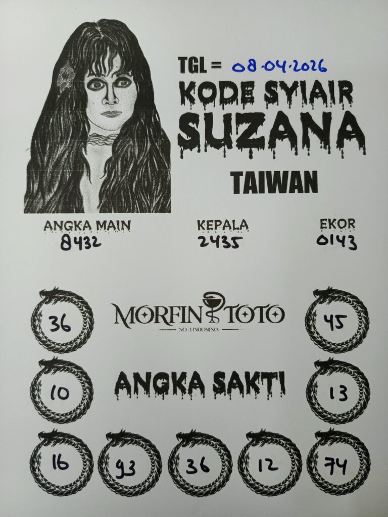 SYAIR TOGEL SUZANA TAIWAN  08 APRIL 2026