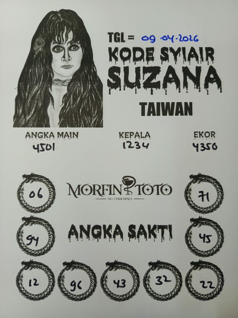 SYAIR TOGEL SUZANA TAIWAN 09 APRIL 2026