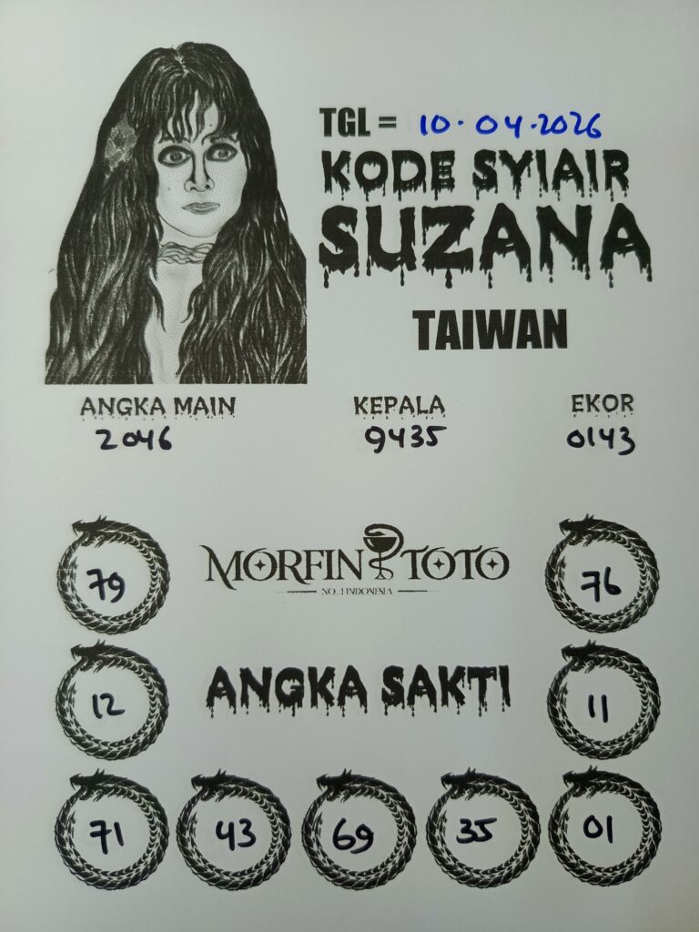SYAIR TOGEL SUZANA TAIWAN 10 APRIL 2026