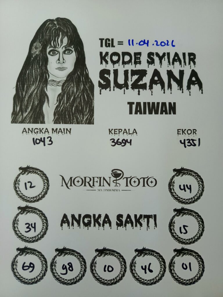 SYAIR TOGEL SUZANA TAIWAN  11 APRIL 2026