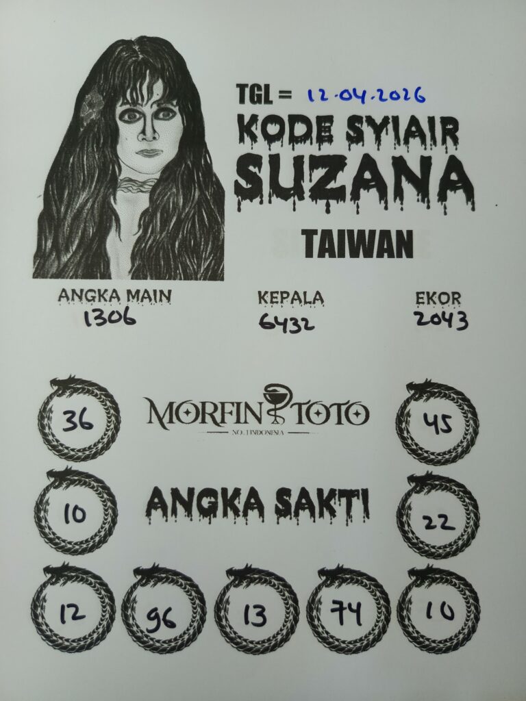 SYAIR TOGEL SUZANA TAIWAN  12 APRIL 2026