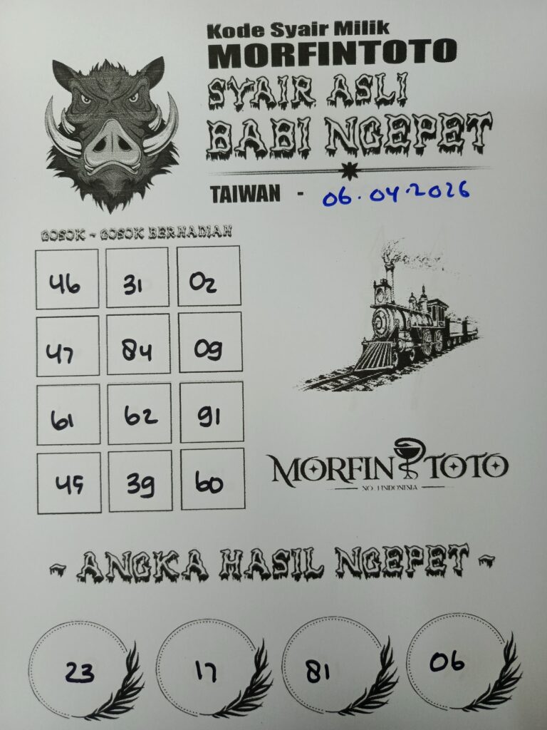 SYAIR TOGEL BABI NGEPET TAIWAN 06 APRIL 2026