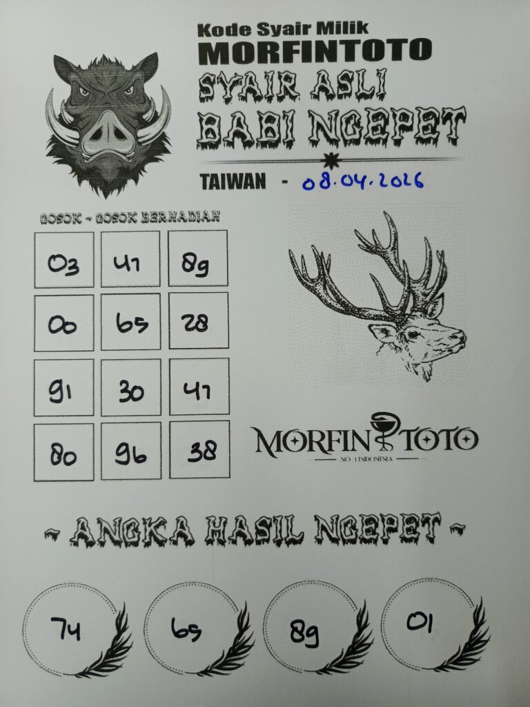 SYAIR TOGEL BABI NGEPET TAIWAN 08 APRIL 2026