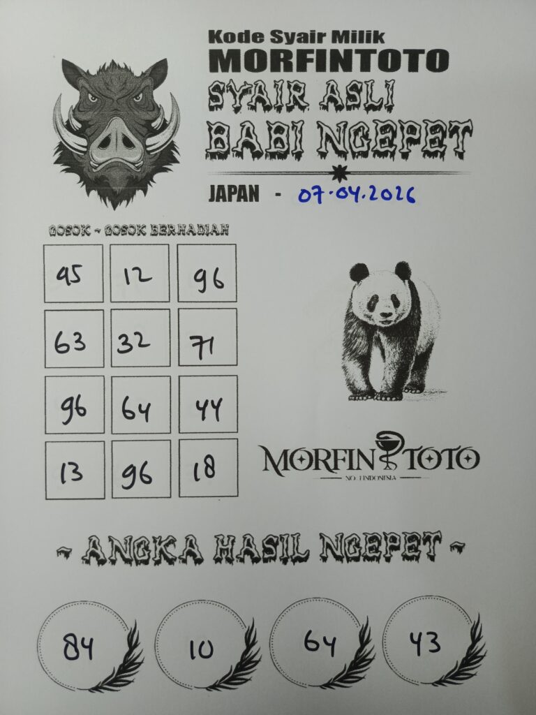 SYAIR TOGEL BABI NGEPET JAPAN 07 APRIL 2026