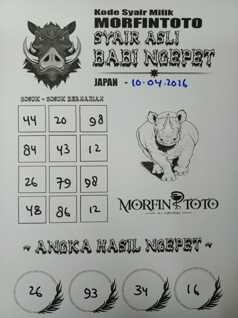 SYAIR TOGEL BABI NGEPET JAPAN 10 APRIL 2026