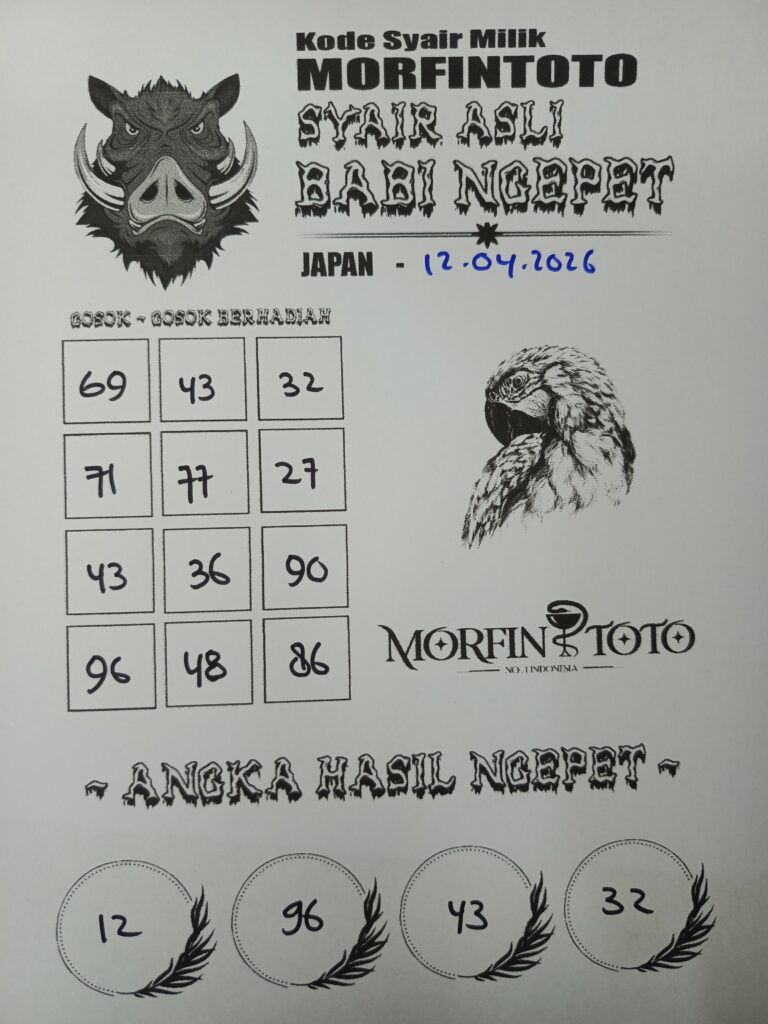 SYAIR TOGEL BABI NGEPET JAPAN 12 APRIL 2026