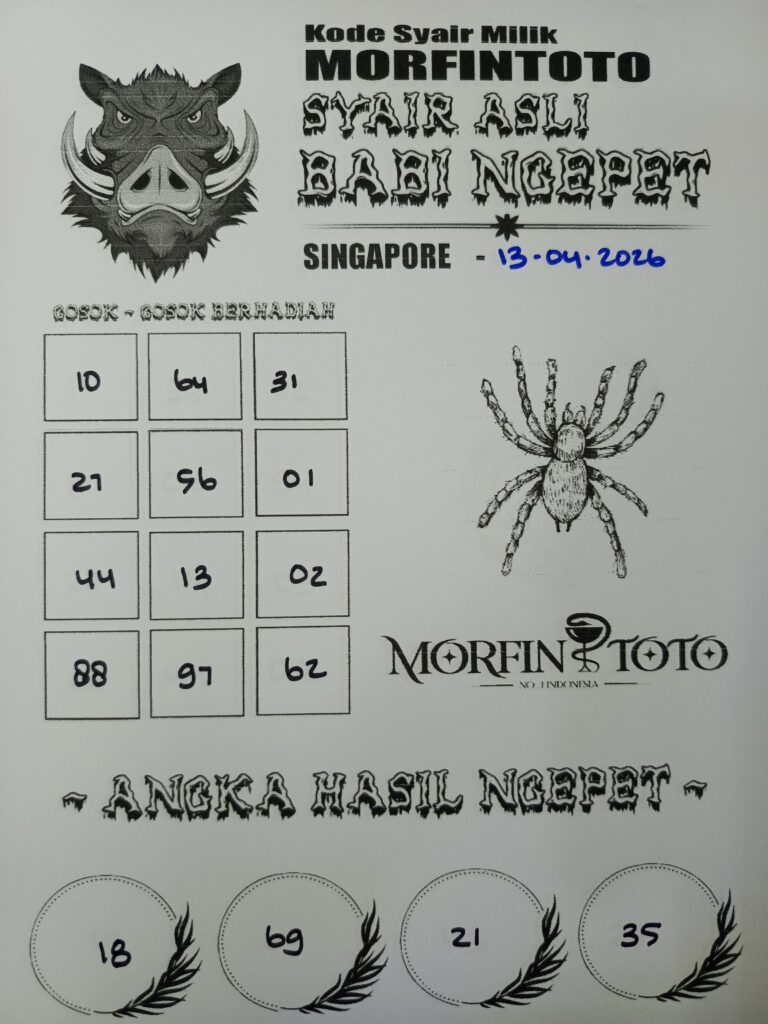 SYAIR TOGEL SINGAPORE BABI NGEPET 19 APRIL 2026