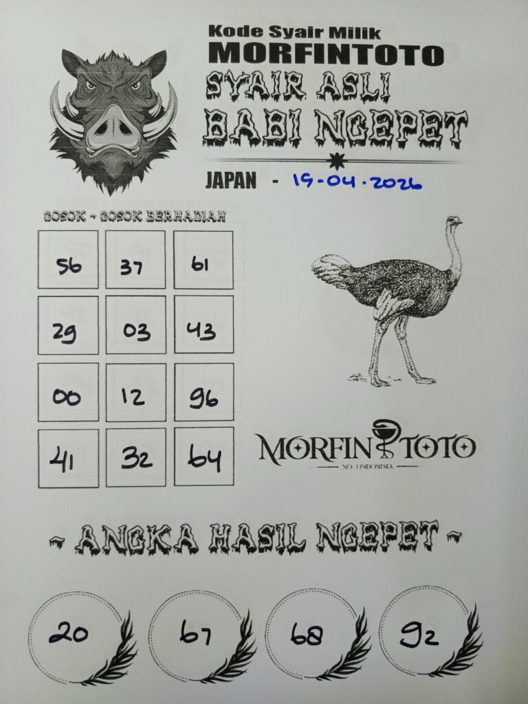 SYAIR TOGEL BABI NGEPET JAPAN 15 APRIL 2026