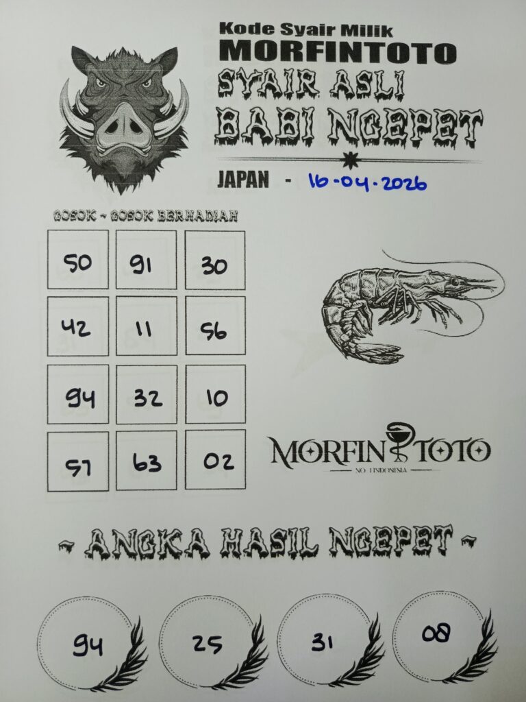 SYAIR TOGEL BABI NGEPET JAPAN 16 APRIL 2026