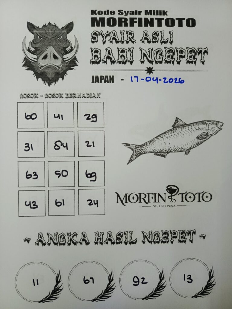 SYAIR TOGEL BABI NGEPET JAPAN 17 APRIL 2026