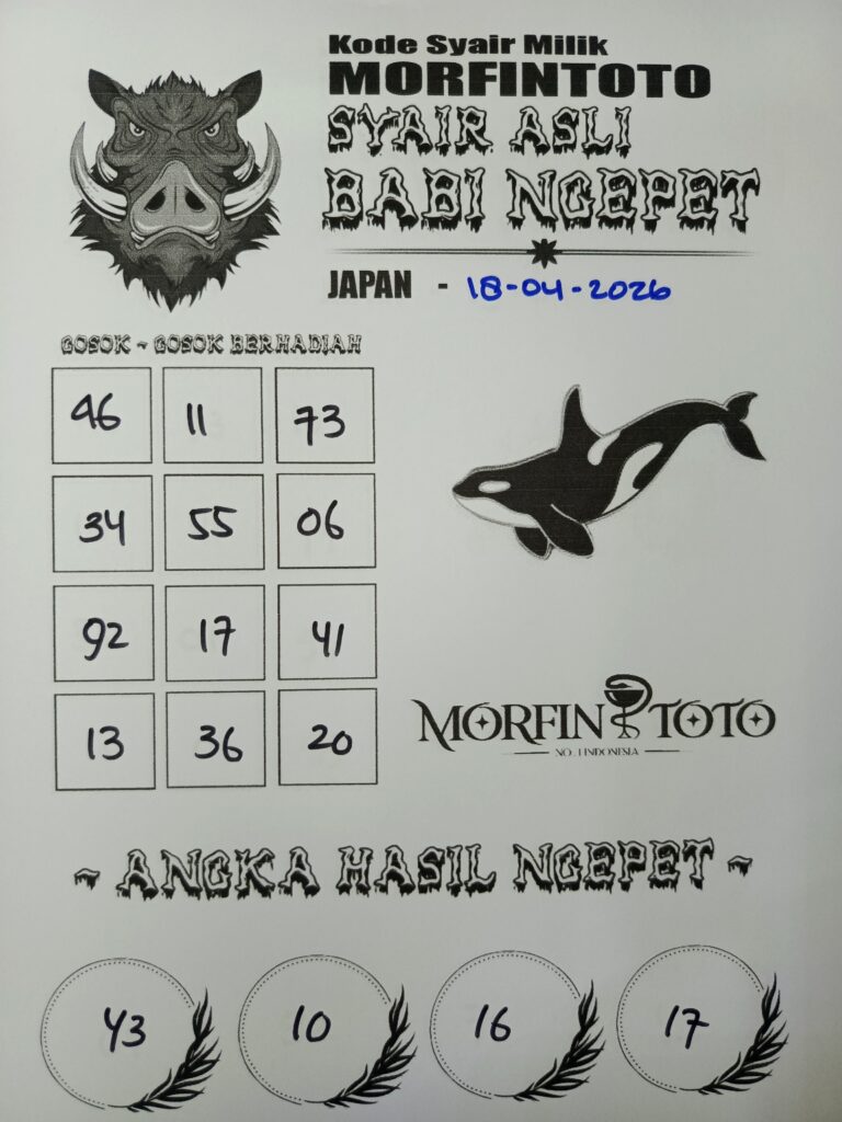 SYAIR TOGEL BABI NGEPET JAPAN 18 APRIL 2026