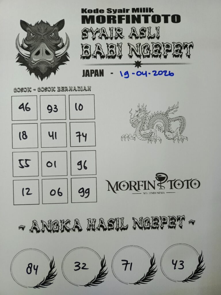 SYAIR TOGEL BABI NGEPET JAPAN 19 APRIL 2026