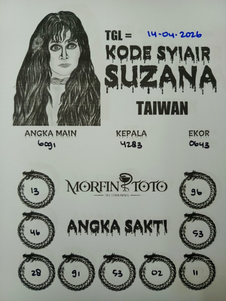 SYAIR TOGEL SUZANA TAIWAN  14 APRIL 2026