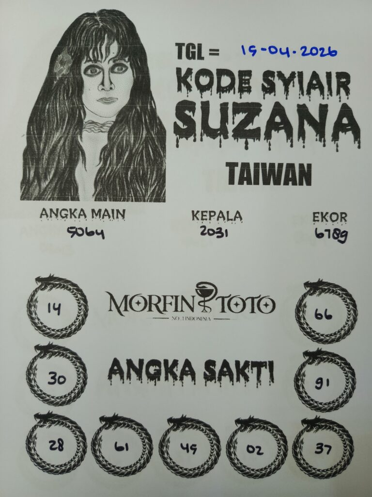 SYAIR TOGEL SUZANA TAIWAN  15 APRIL 2026