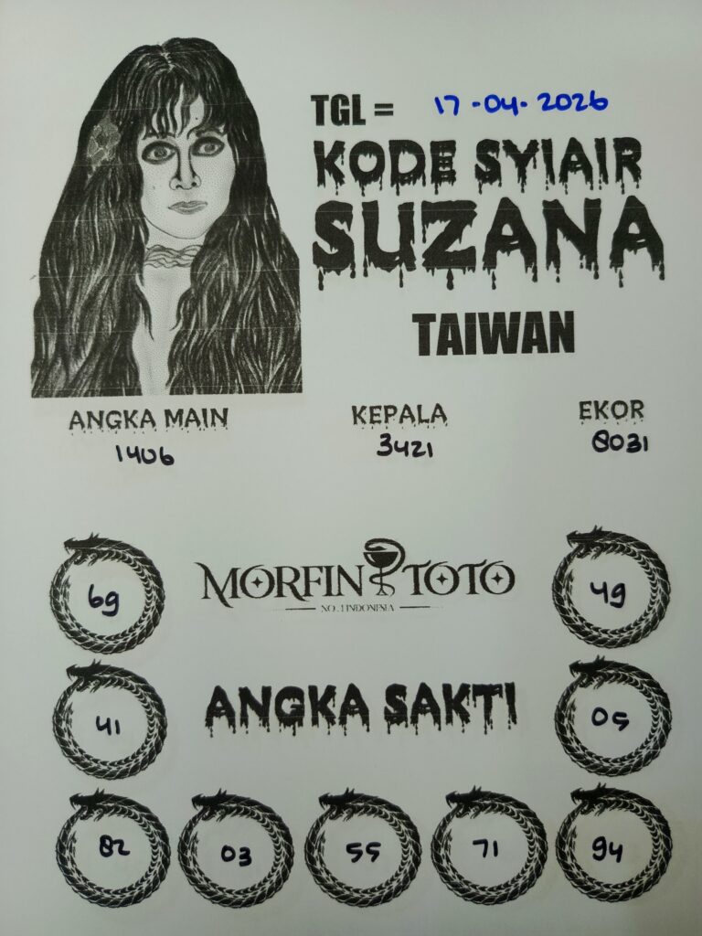 SYAIR TOGEL SUZANA TAIWAN  17 APRIL 2026