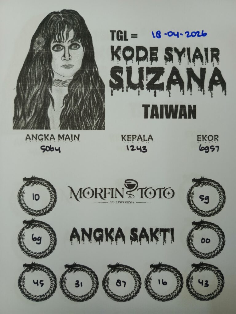 SYAIR TOGEL SUZANA TAIWAN  18 APRIL 2026