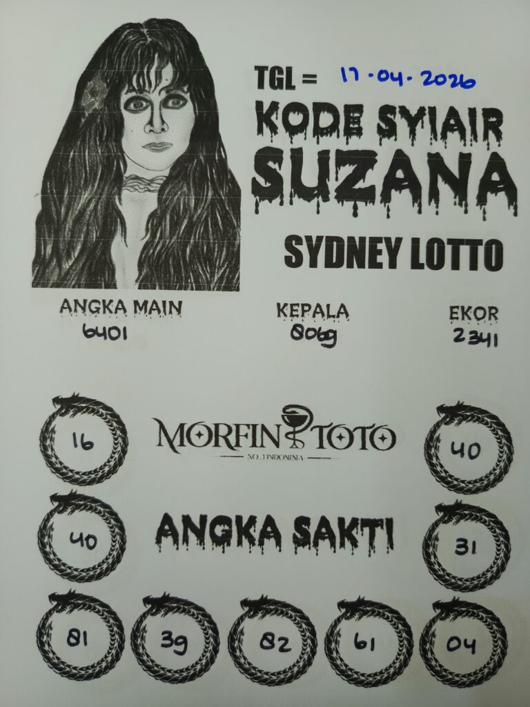 SYAIR TOGEL SUZANA SYDNEY LOTTO 17 APRIL 2026