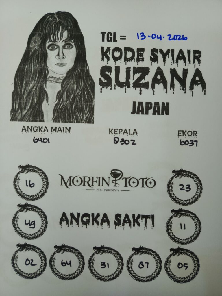 SYAIR TOGEL SUZANA JAPAN 13 APRIL 2026