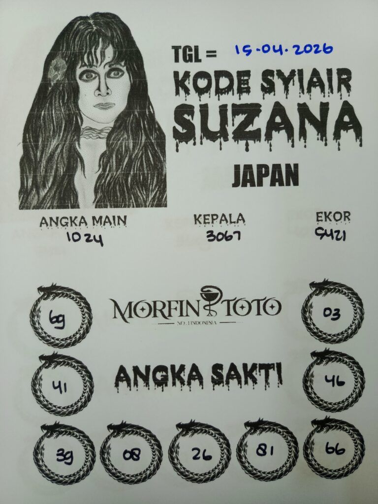 SYAIR TOGEL SUZANA JAPAN  15 APRIL 2026