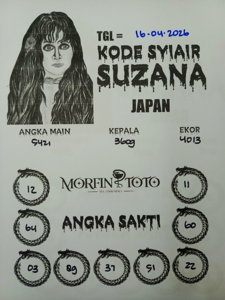 SYAIR TOGEL SUZANA JAPAN 16 APRIL 2026