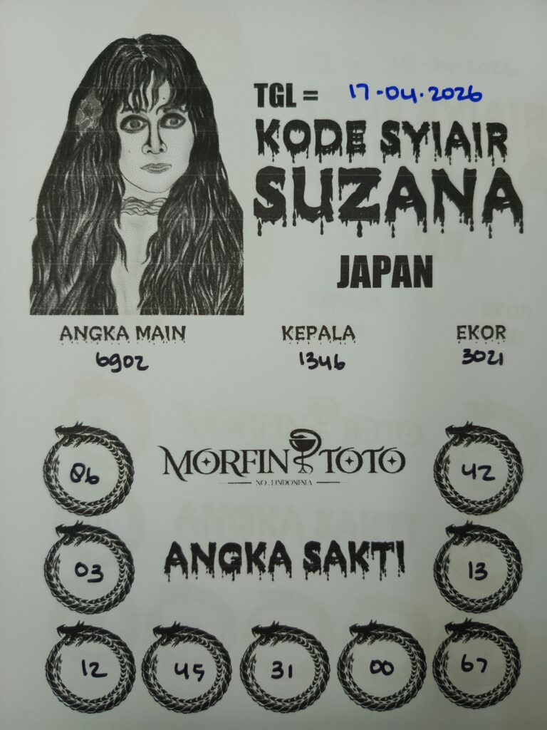 SYAIR TOGEL SUZANA JAPAN  17 APRIL 2026