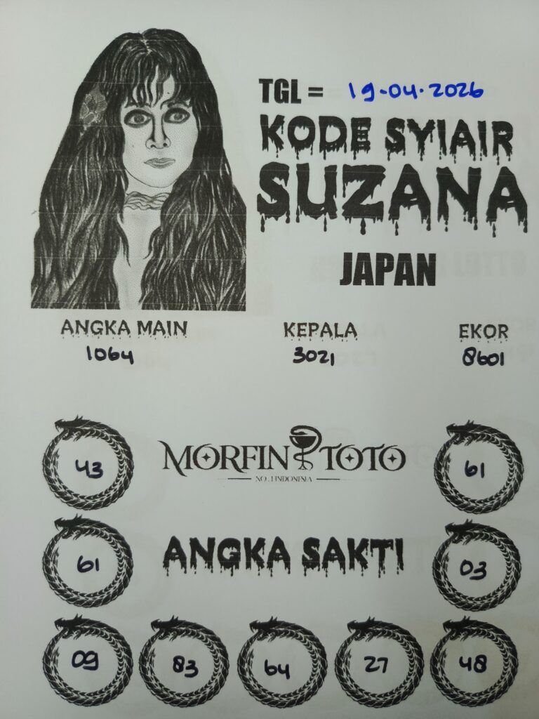 SYAIR TOGEL SUZANA JAPAN  19 APRIL 2026