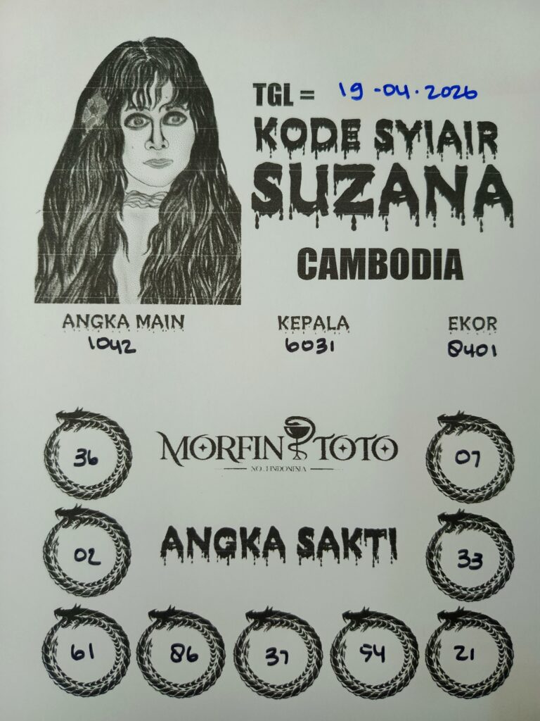 SYAIR TOGEL SUZANA CAMBODIA 19 APRIL 2026