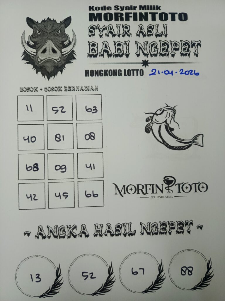 SYAIR TOGEL BABI NGEPET HONGKONG LOTTO 21 APRIL 2126