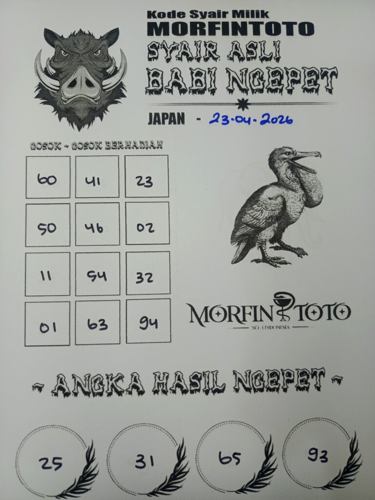 SYAIR TOGEL BABI NGEPET JAPAN 23 APRIL 2026