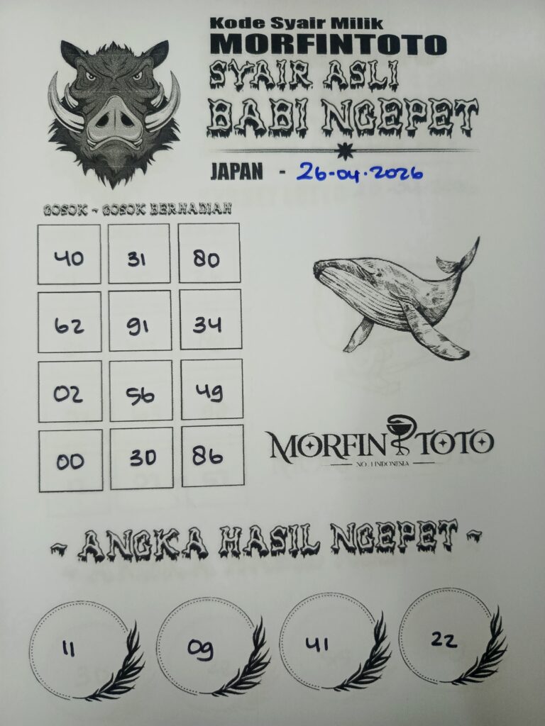 SYAIR TOGEL BABI NGEPET JAPAN 26 APRIL 2026