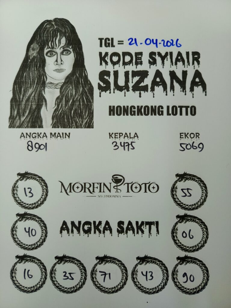 SYAIR TOGEL SUZANA  HONGKONG LOTTO 21 APRIL 2126