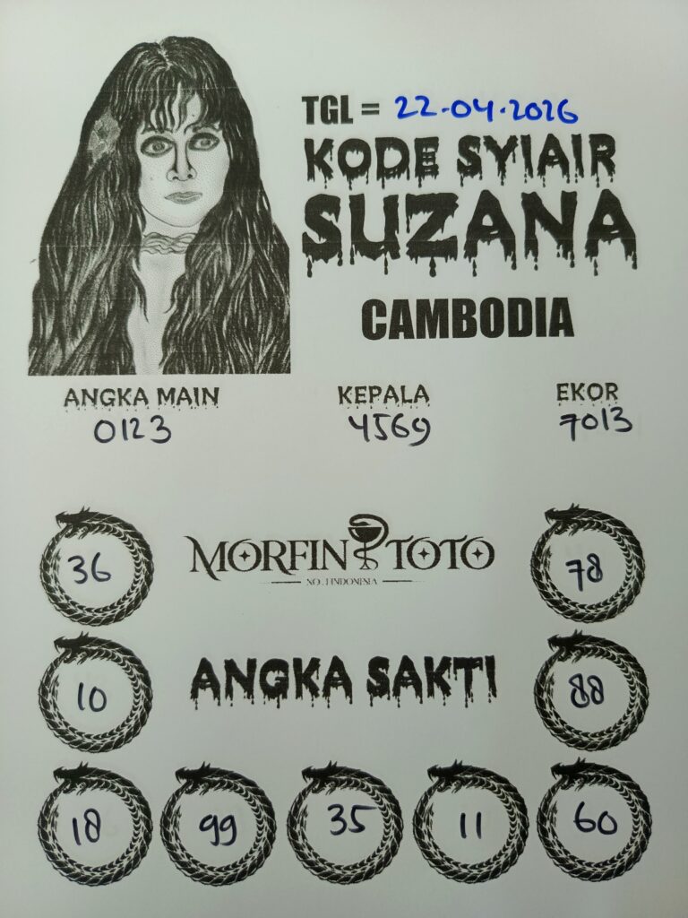 SYAIR TOGEL SUZANA CAMBODIA 22 APRIL 2226