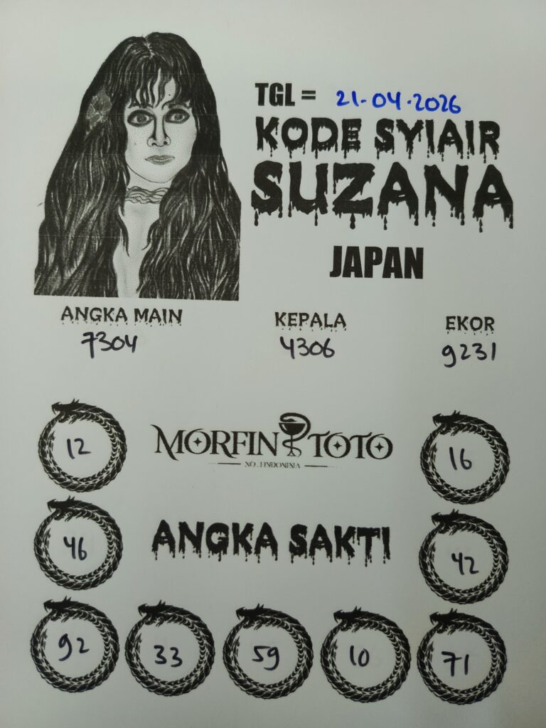 SYAIR TOGEL SUZANA JAPAN  21 APRIL 2126