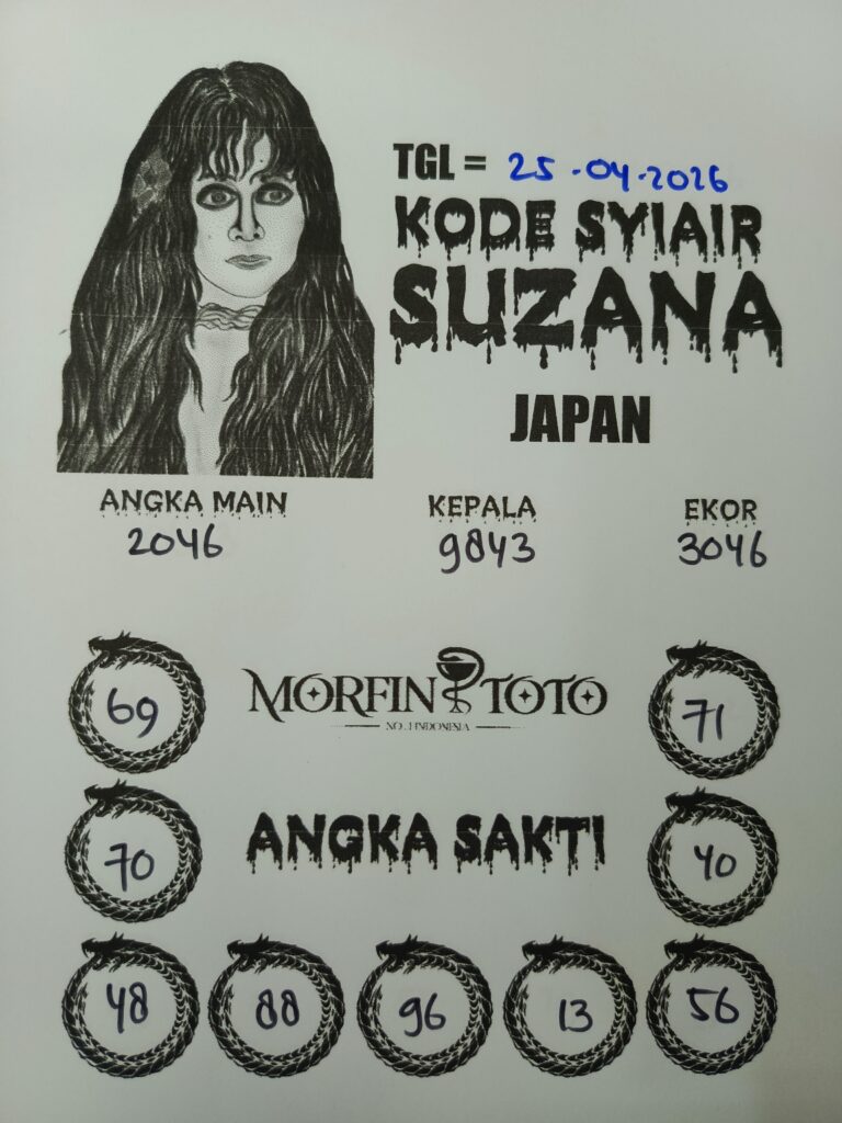 SYAIR TOGEL SUZANA JAPAN  25 APRIL 2026